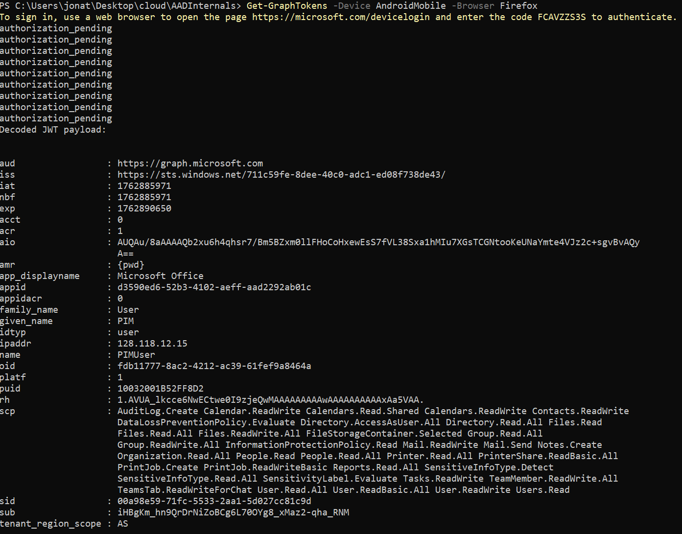 Get-GraphTokens Device and Browser Flags