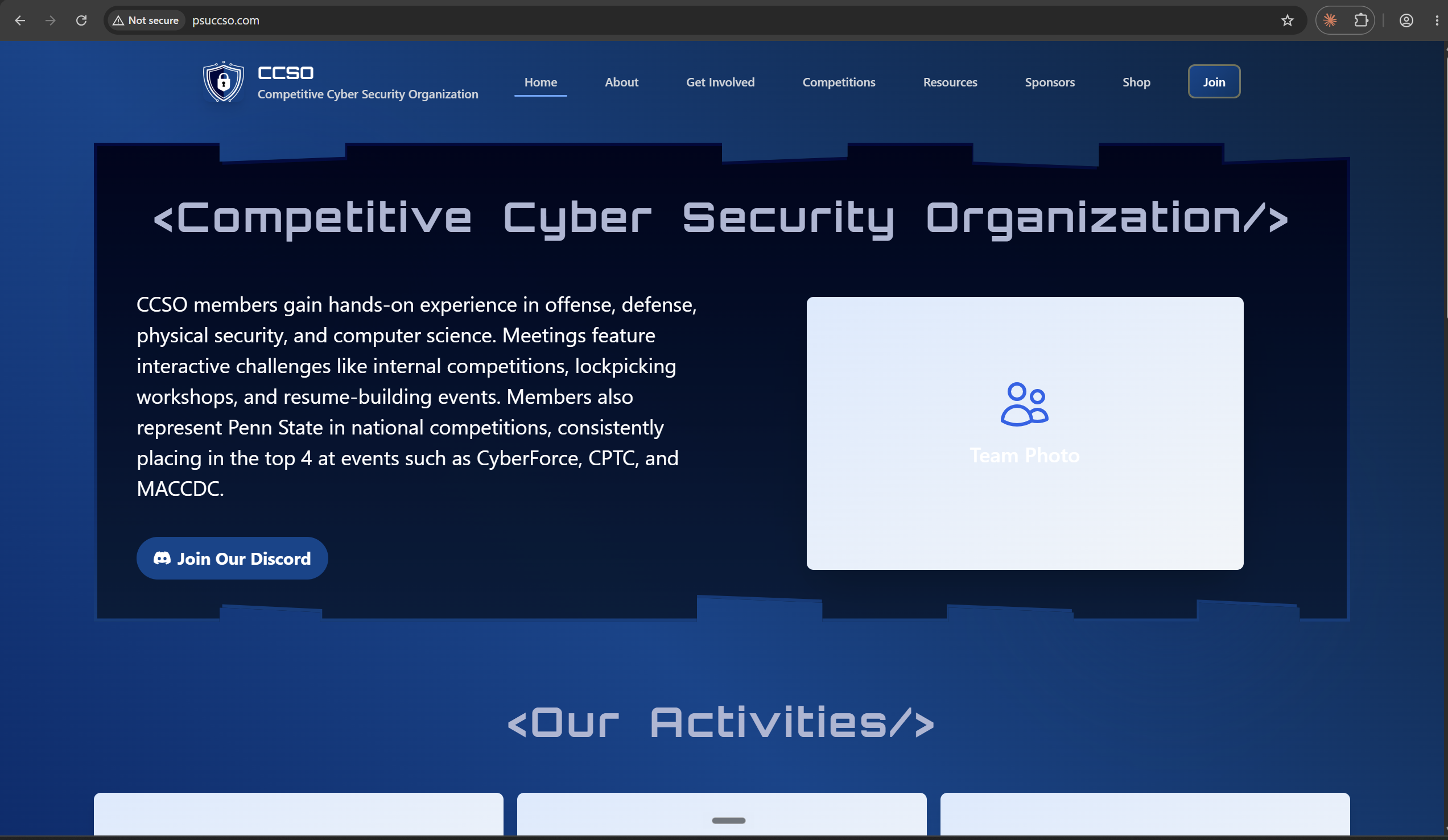 Browsing to the domain returns a legitimate site